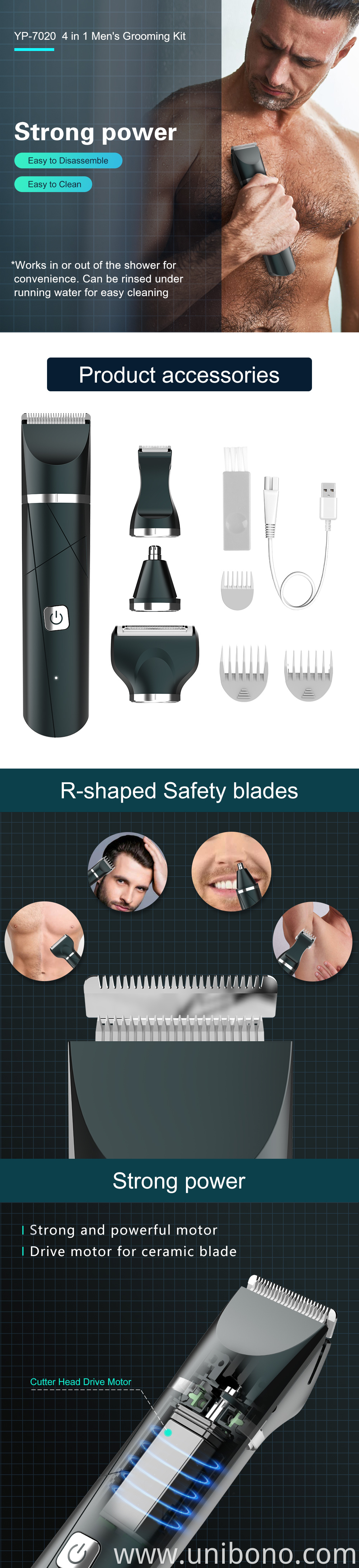 Low Price Waterproof Hair Clipper Body Trimmers